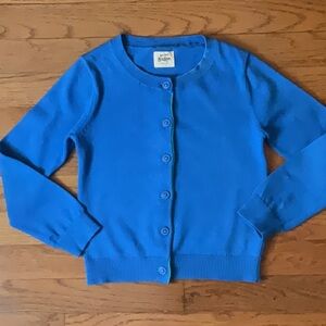 Mini Boden Vibrant Blue Button-Up Sweater